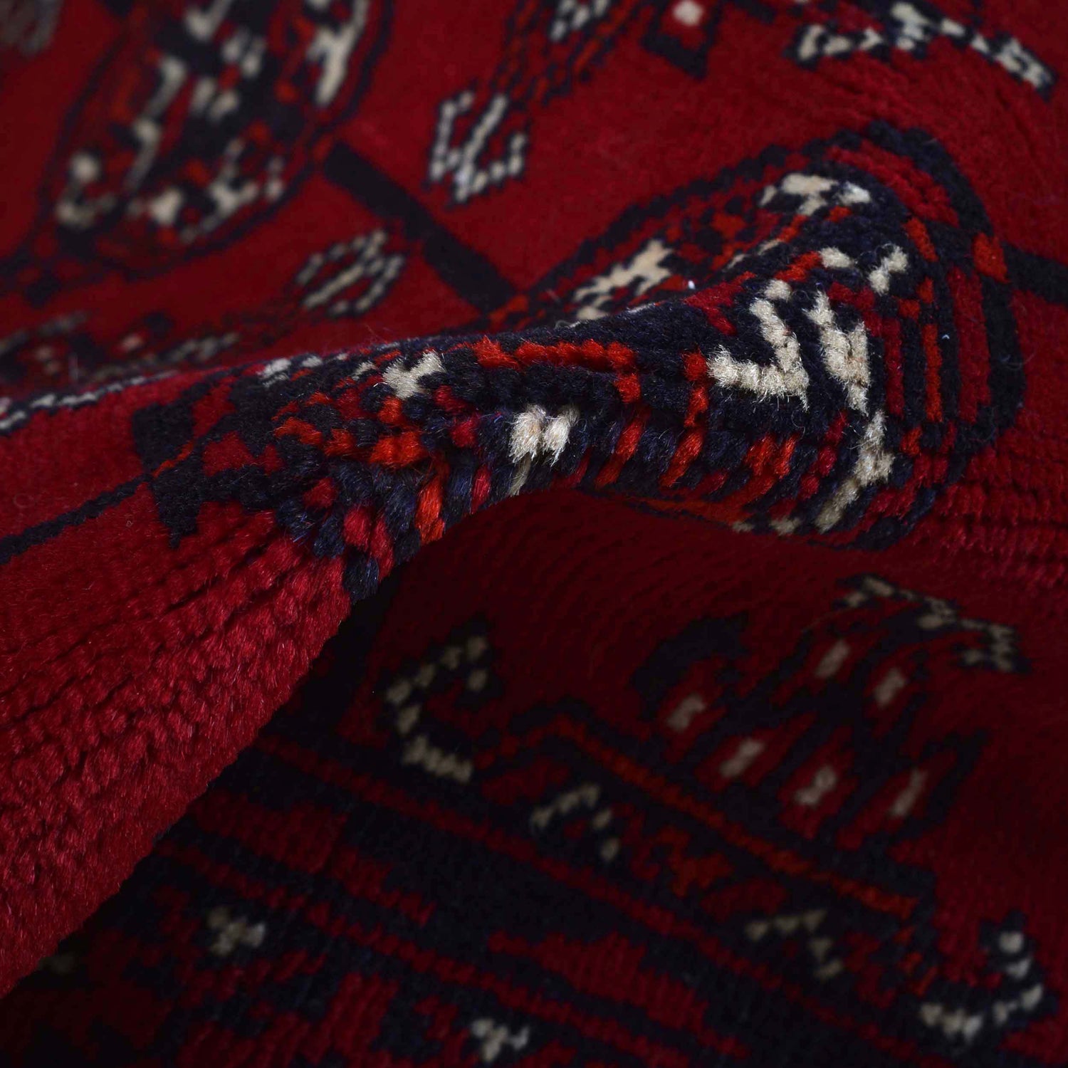 Bokhara Rug Handmade Vibrant Red Medallion 4x6 ft