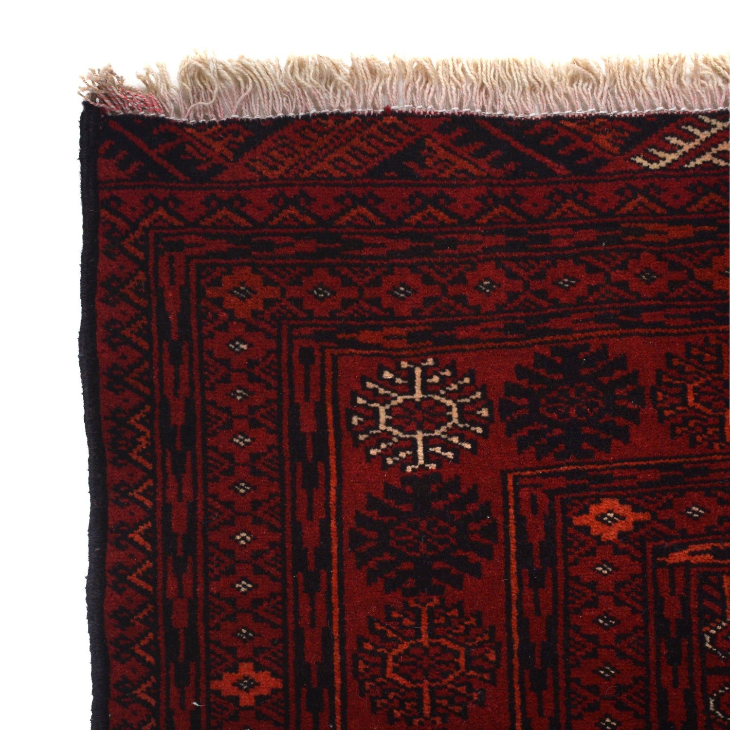 Bokhara Rug Handmade Vibrant Red Medallion 4x6 ft