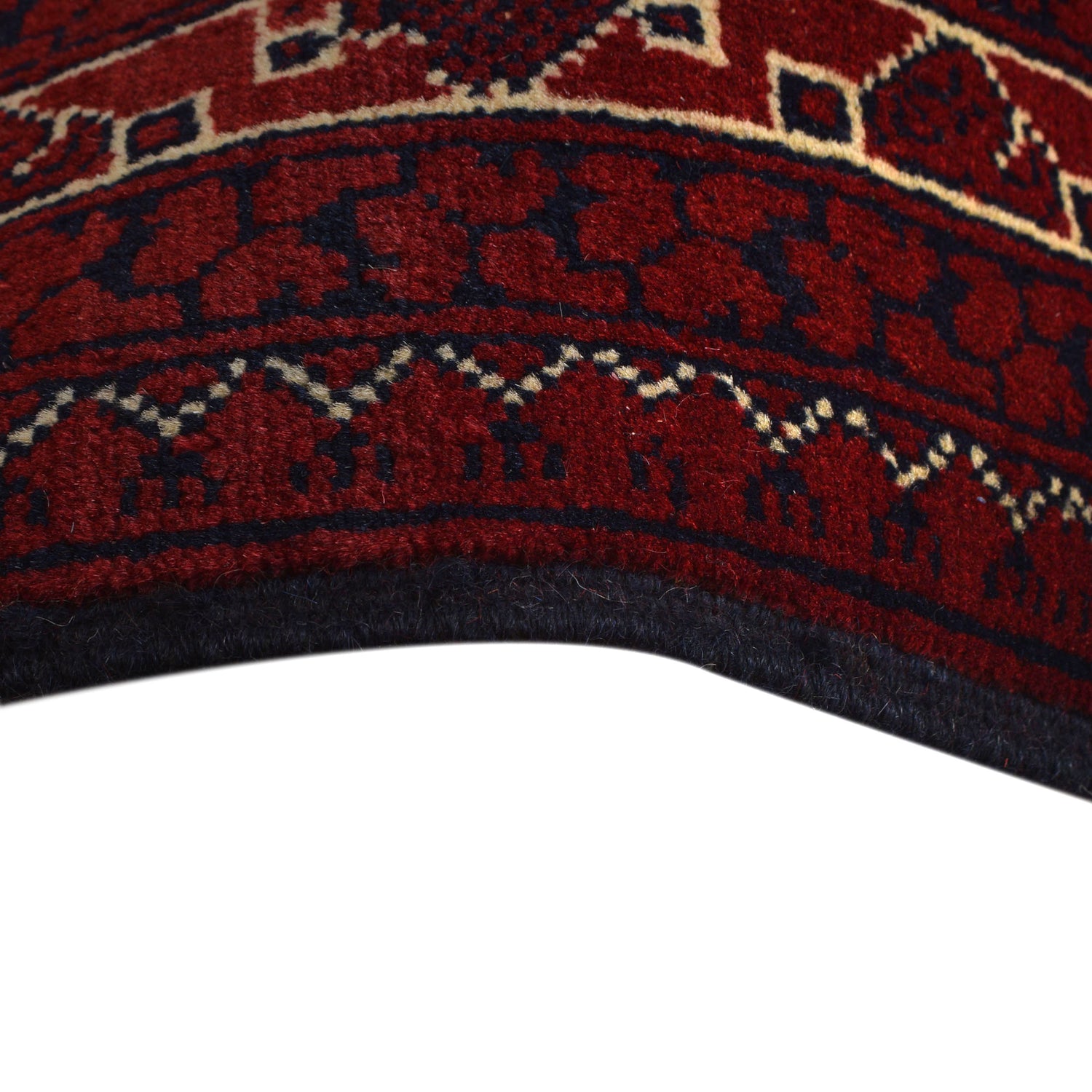 Khoja Roshnai Area Rug Handmade Deep Red Floral 7x10 ft