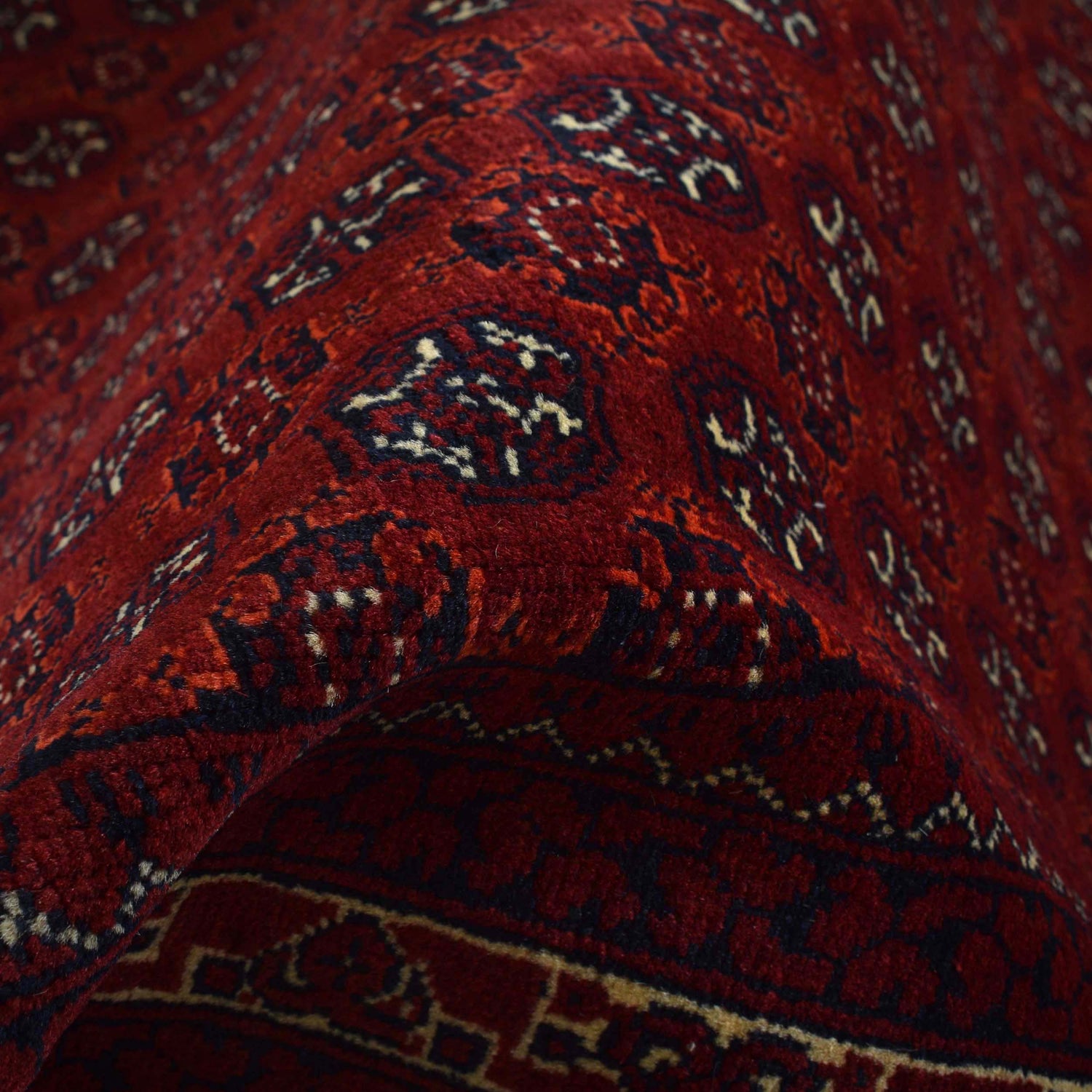 Khoja Roshnai Area Rug Handmade Deep Red Floral 7x10 ft