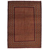 Khoja Roshnai Area Rug Handmade Orange Floral 7x10 ft