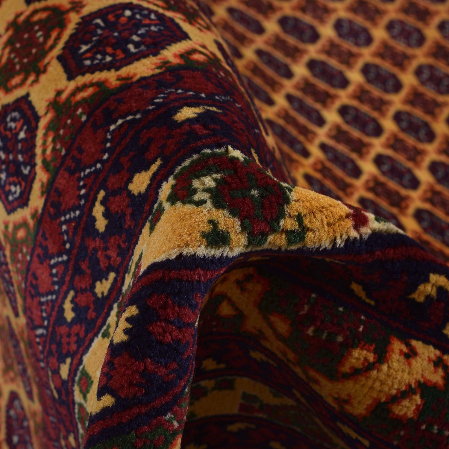 Khoja Roshnai Area Rug Handmade Orange Floral 7x10 ft