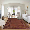 Khoja Roshnai Area Rug Handmade Orange Floral 7x10 ft