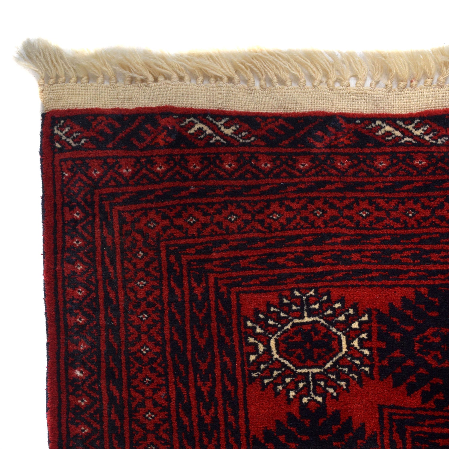 Bokhara Rug Handmade Vibrant Red Medallion 7x10 ft
