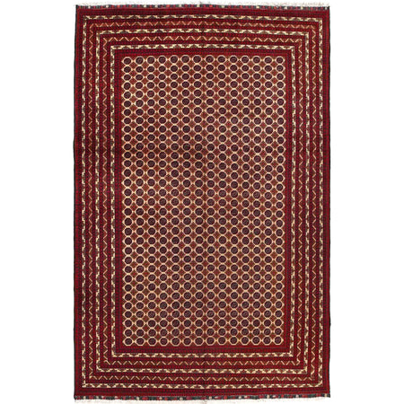 Khoja Roshnai Area Rug Handmade Beige Floral 7x10 ft