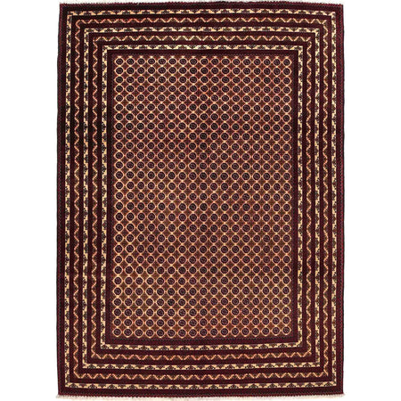 Khoja Roshnai Area Rug Handmade Beige Floral 7x10 ft