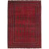 Khoja Roshnai Area Rug Handmade Deep Red Floral 7x10 ft