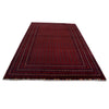 Khoja Roshnai Area Rug Handmade Deep Red Floral 7x10 ft