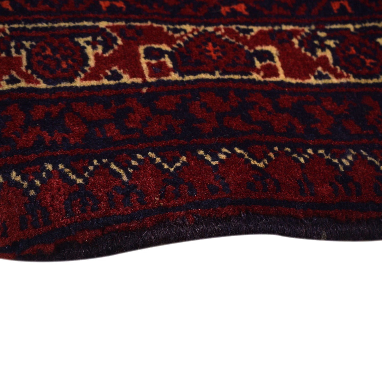 Khoja Roshnai Area Rug Handmade Deep Red Floral 7x10 ft