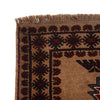 Baluchi Rug Handmade Tan Floral 6x9 ft