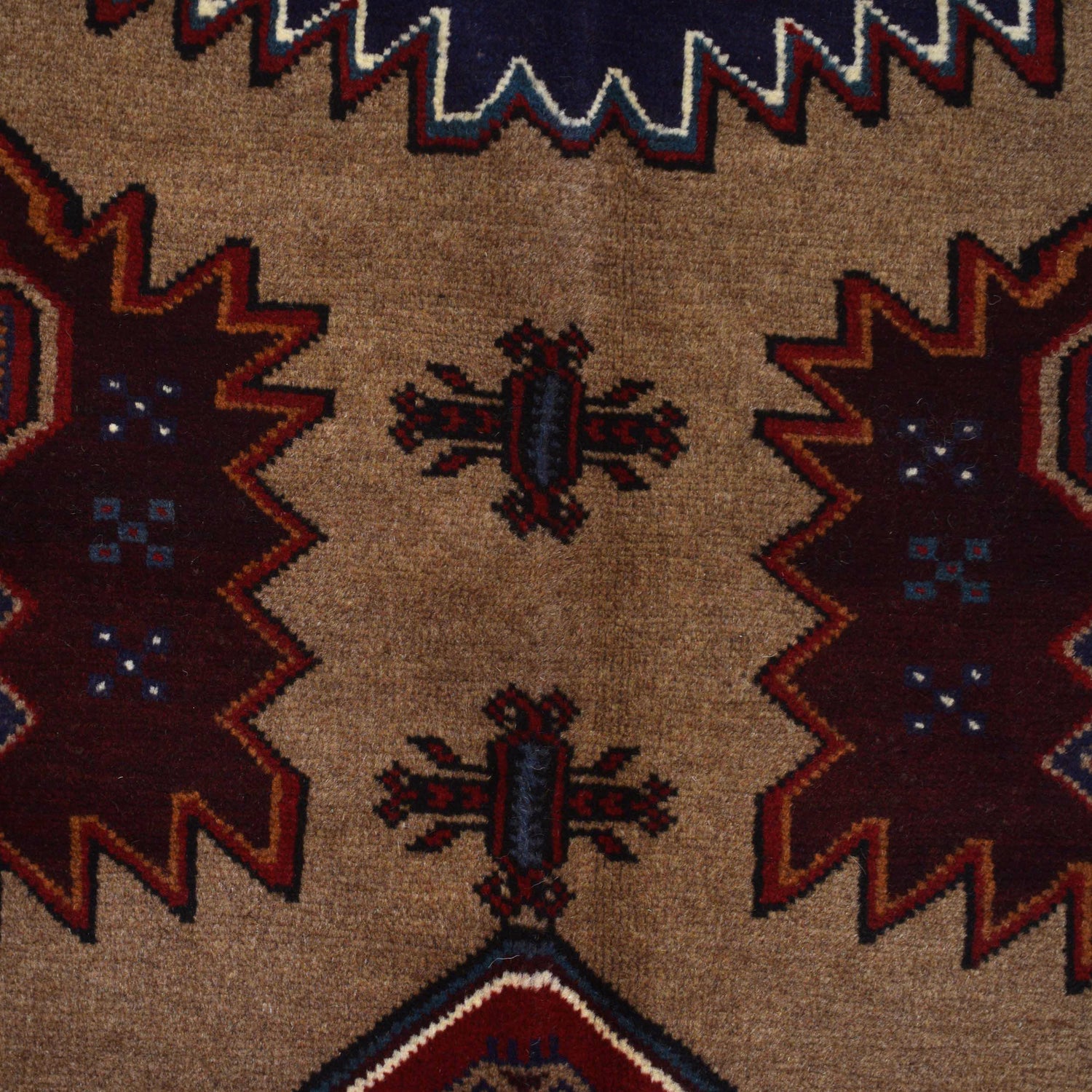 Baluchi Rug Handmade Tan Floral 6x9 ft