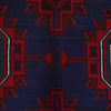 Baluchi Rug Handmade Navy Blue Geometric 7x10 ft