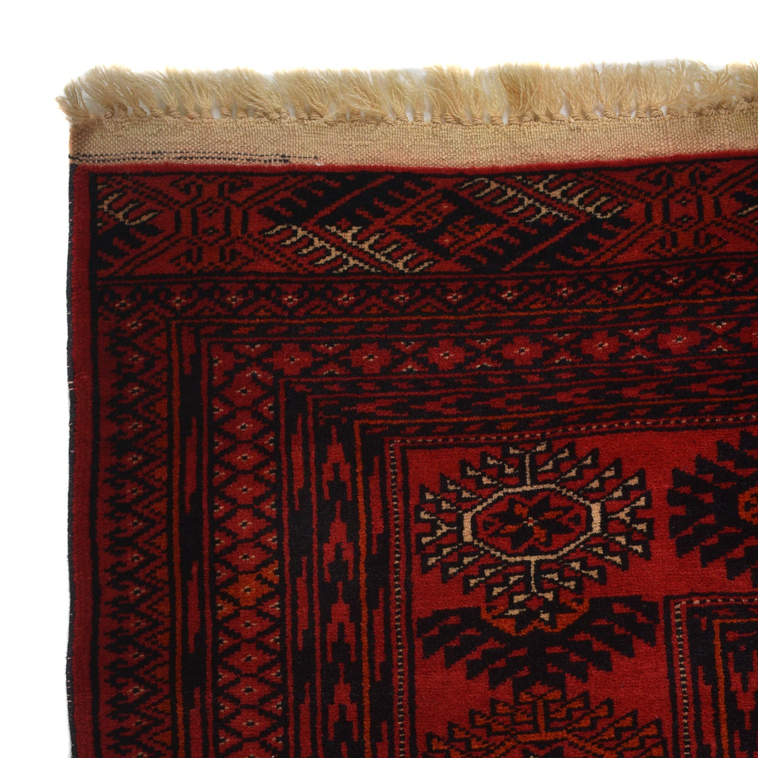 Bokhara Rug Handmade Vibrant Red Medallion 7x10 ft