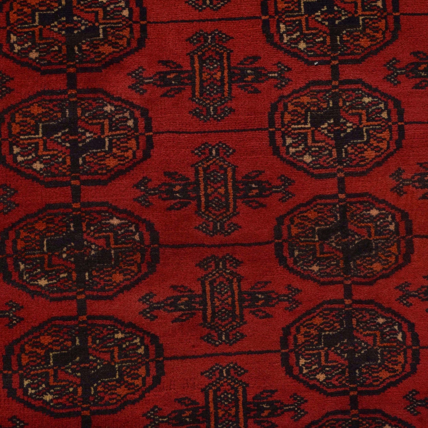 Bokhara Rug Handmade Vibrant Red Medallion 7x10 ft