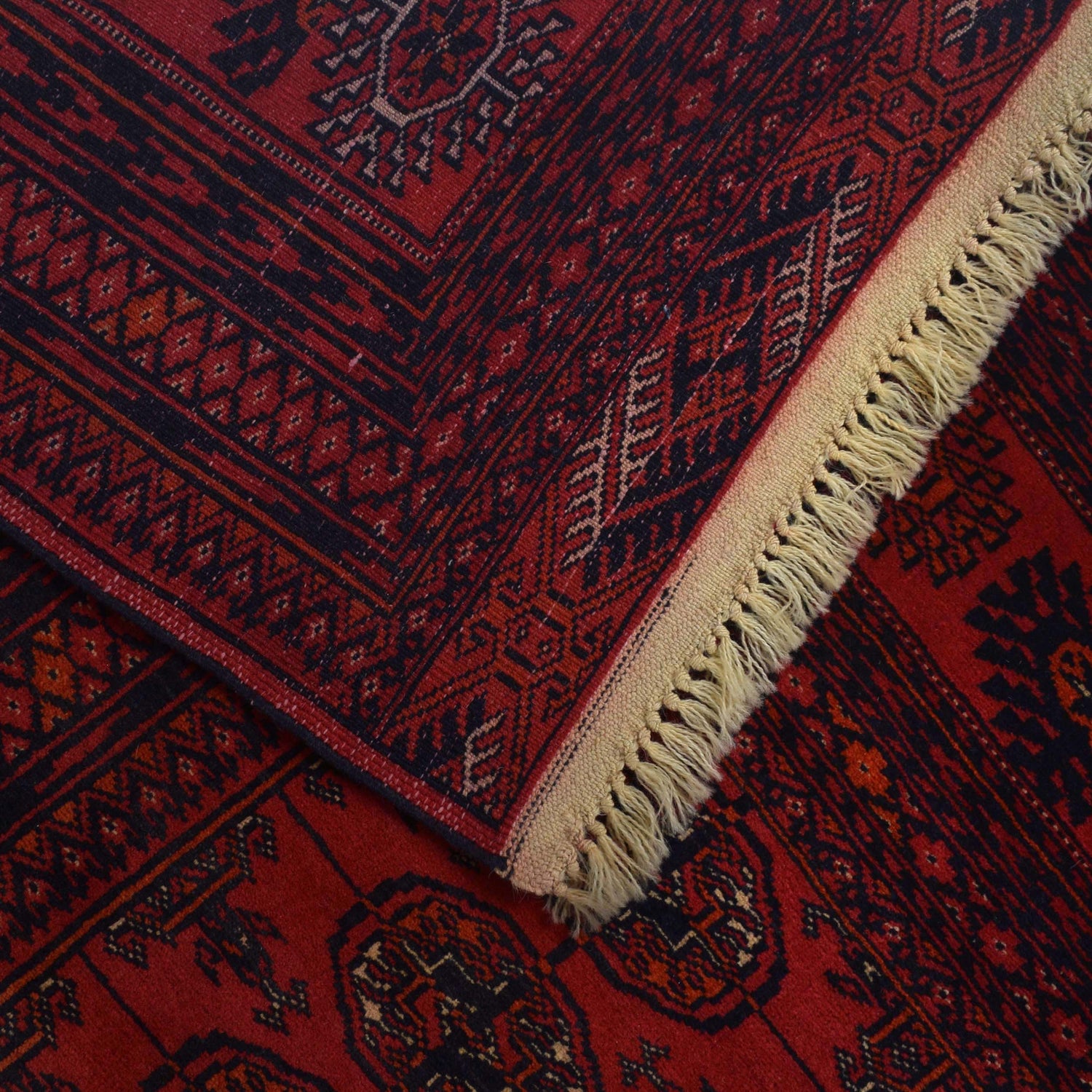 Bokhara Rug Handmade Vibrant Red Medallion 7x10 ft
