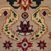 Oriental Area Rug Handmade Beige Geometric 7x10 ft