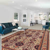 Oriental Area Rug Handmade Beige Geometric 7x10 ft
