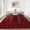 Bokhara Rug Handmade Vibrant Red Medallion 8x10 ft