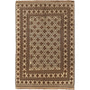Natural Baluch Area Rug Handmade Ivory Floral 6x9 ft