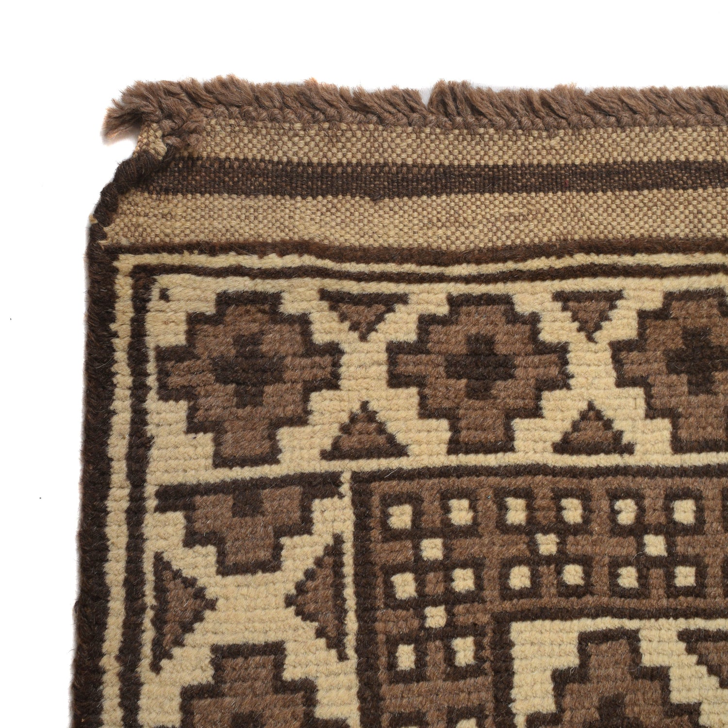 Natural Baluch Area Rug Handmade Ivory Floral 6x9 ft
