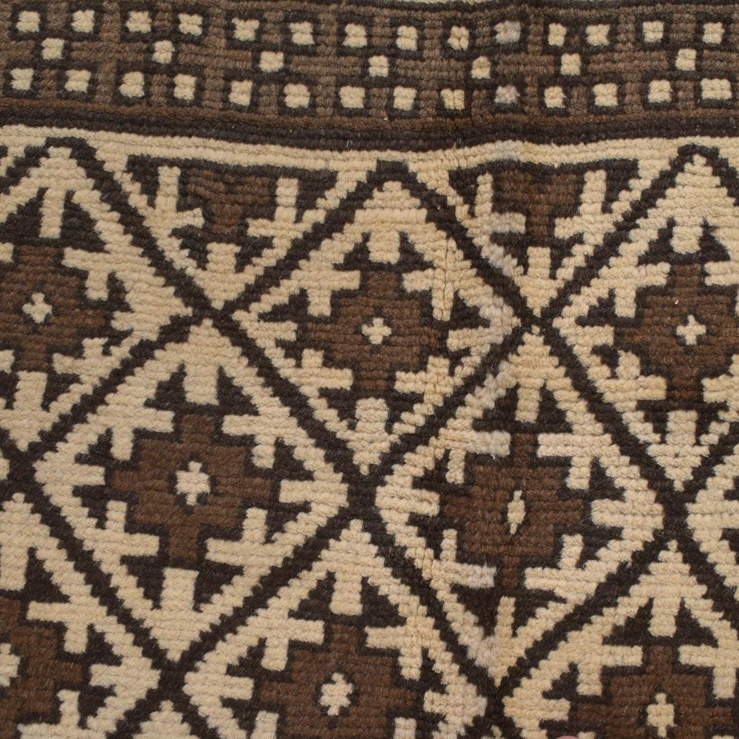 Natural Baluch Area Rug Handmade Ivory Floral 6x9 ft