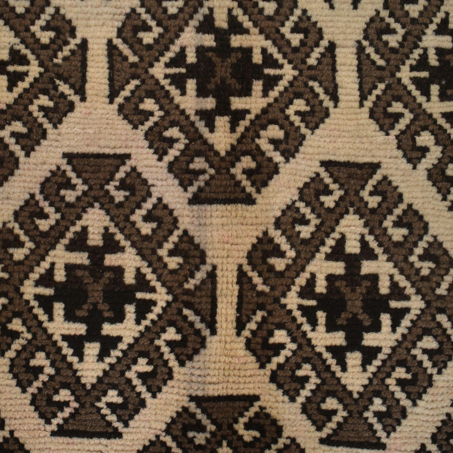 Natural Baluch Area Rug Handmade White Floral 6x9 ft