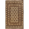 Natural Baluch Area Rug Handmade Ivory Floral 6x9 ft