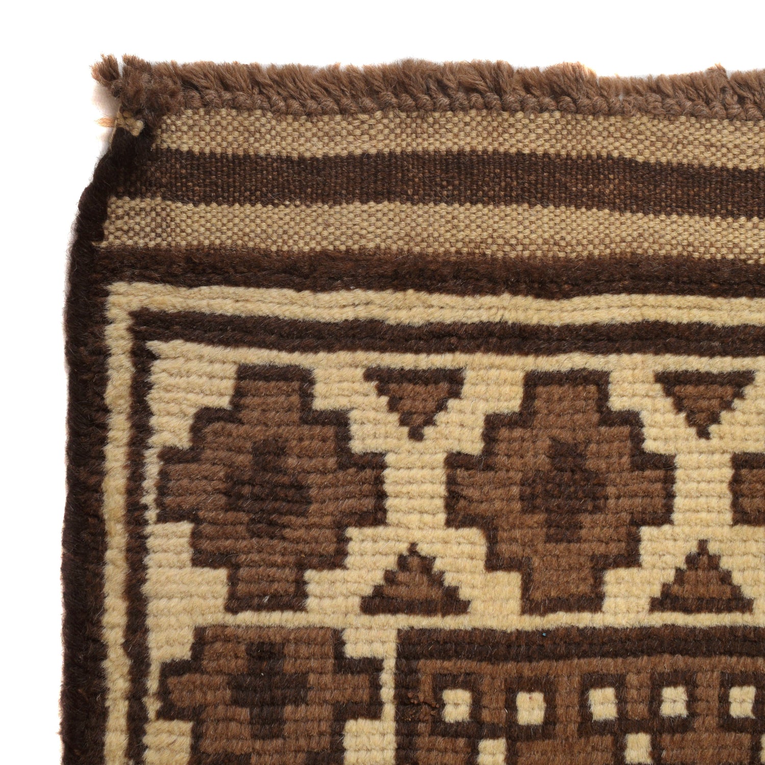 Natural Baluch Area Rug Handmade Ivory Floral 6x9 ft
