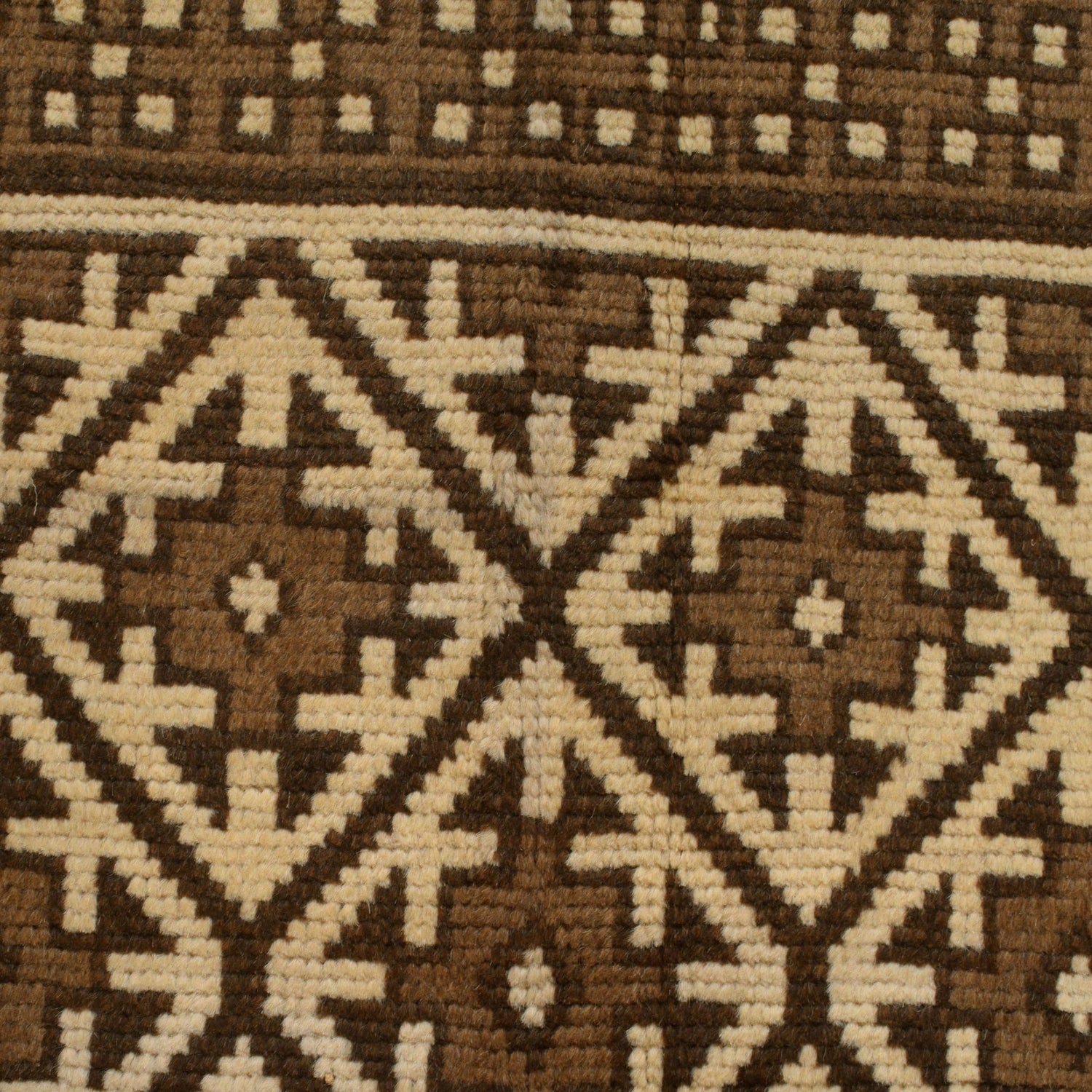 Natural Baluch Area Rug Handmade Ivory Floral 6x9 ft