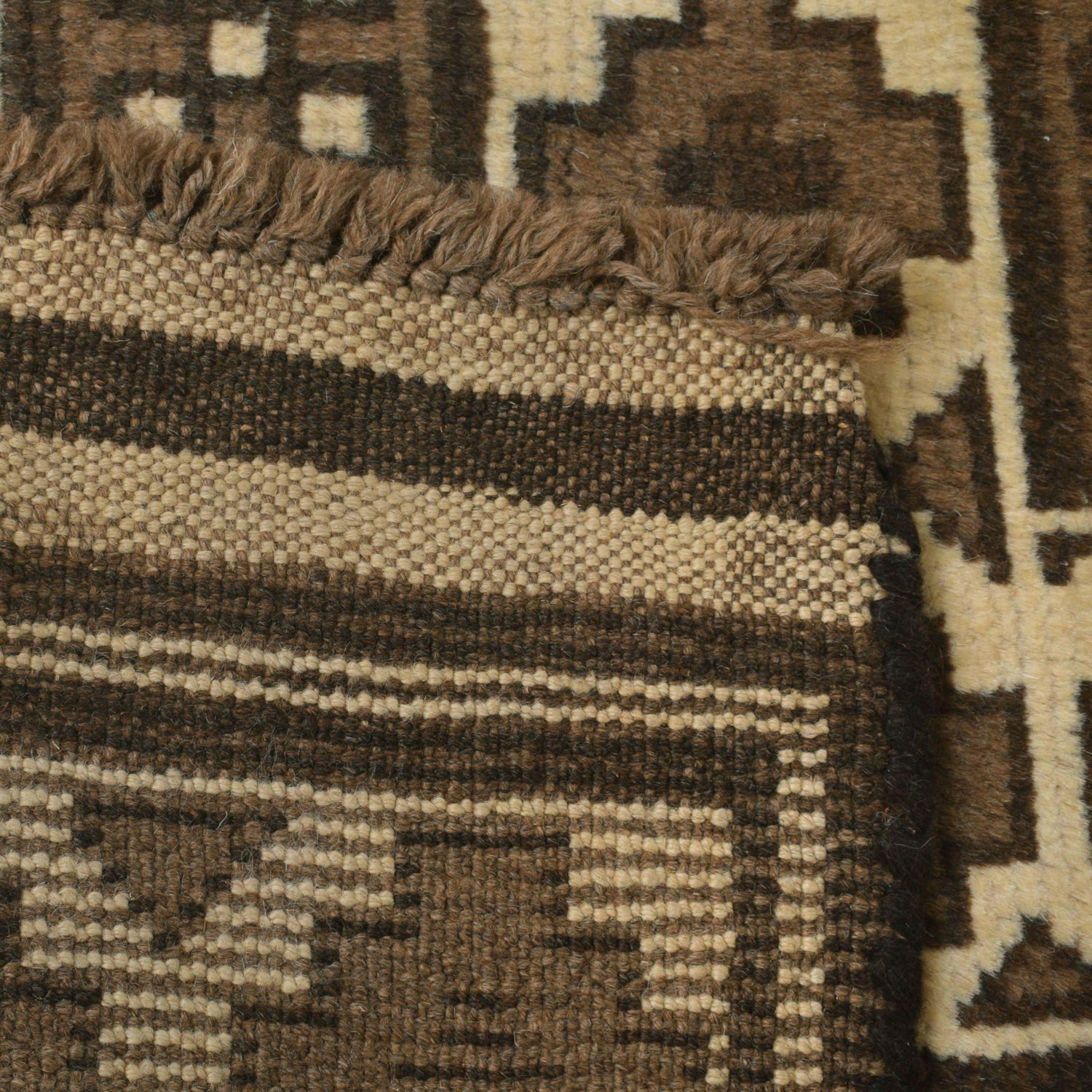 Natural Baluch Area Rug Handmade Ivory Floral 6x9 ft