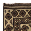 Natural Baluch Area Rug Handmade Ivory Floral 6x9 ft