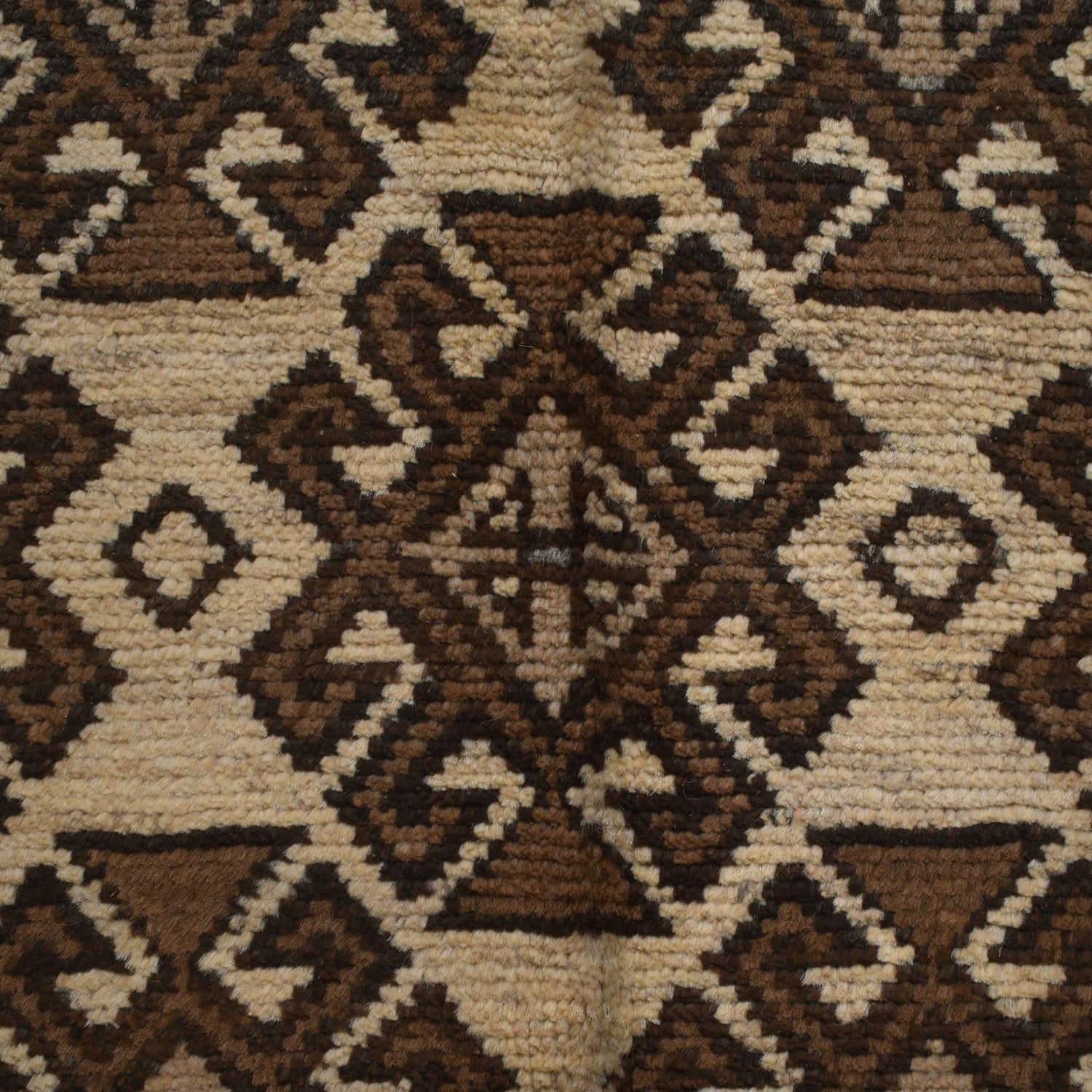 Natural Baluch Area Rug Handmade White Floral 6x9 ft
