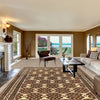 Natural Baluch Area Rug Handmade White Floral 6x9 ft