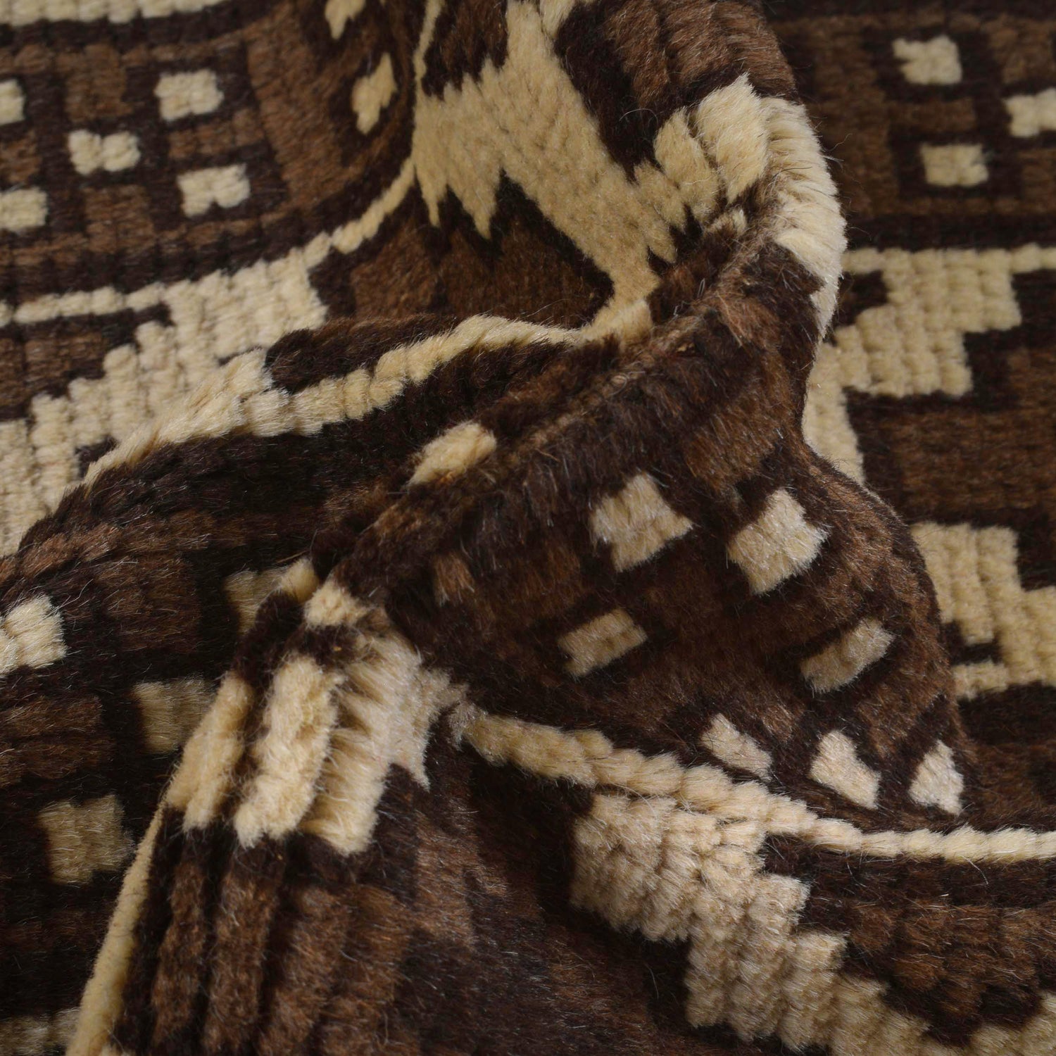 Natural Baluch Area Rug Handmade Ivory Floral 6x9 ft