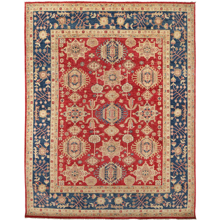 Heriz Area Rug Handmade Red Medallion 5x8 ft