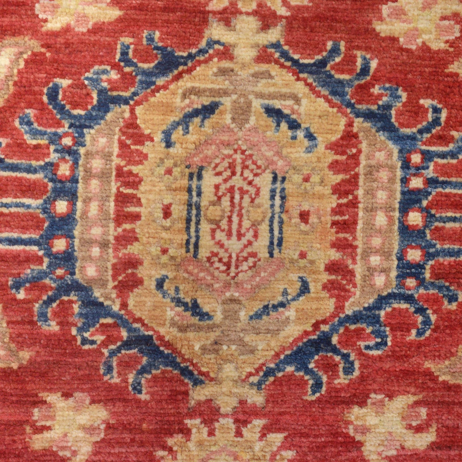 Heriz Area Rug Handmade Red Medallion 5x8 ft