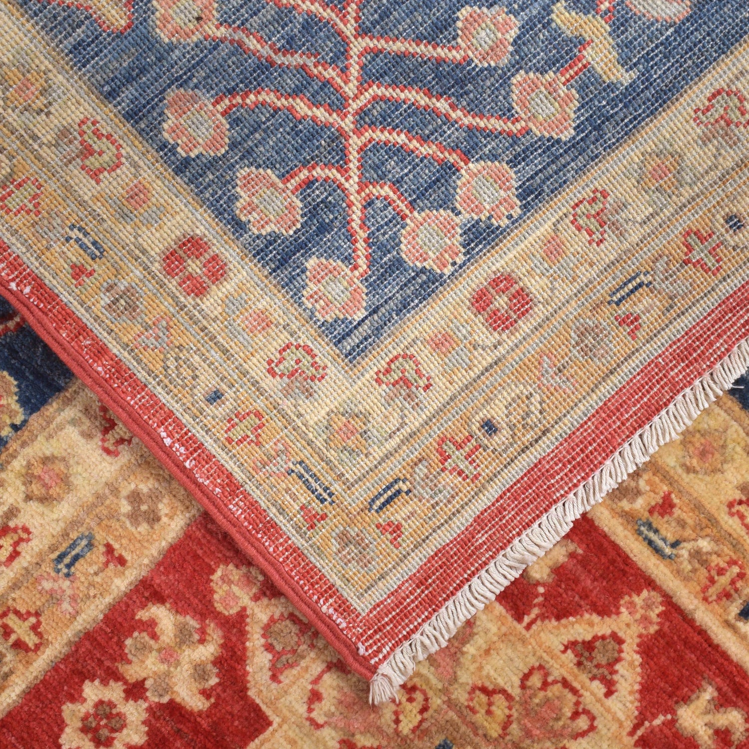 Heriz Area Rug Handmade Red Medallion 5x8 ft