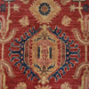 Heriz Area Rug Handmade Red Medallion 4x7 ft