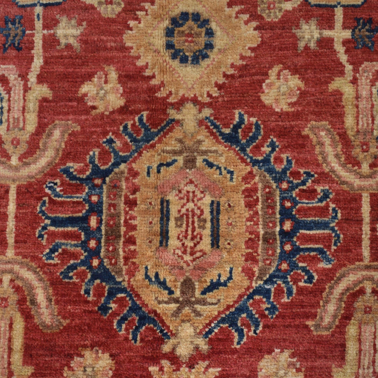 Heriz Area Rug Handmade Red Medallion 4x7 ft