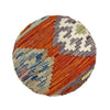 Vegetable Kilim Stool Cover Handmade Multi Geometric 1x1 ft