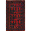 Baluchi Rug Handmade Red Prayer Design 3x5 ft
