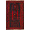Baluchi Rug Handmade Blue Prayer Design 3x5 ft