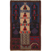 Baluchi Rug Handmade Multi Prayer Design 3x5 ft