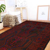 Baluchi Rug Handmade Dark Blue Geometric 3x5 ft