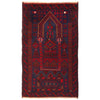 Baluchi Rug Handmade Blue Prayer Design 3x5 ft