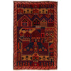 Baluchi Rug Handmade Multi Prayer Design 3x5 ft