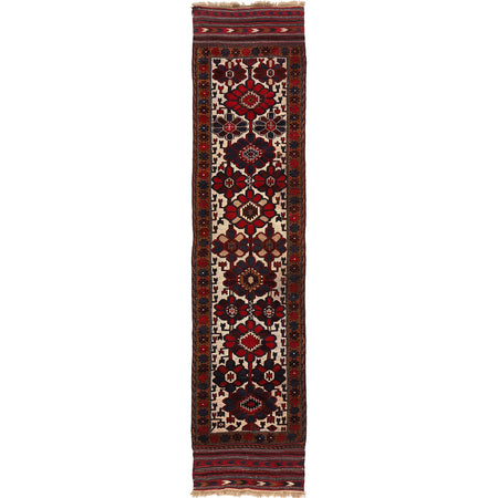 Barjasta Runner Handmade Beige Floral 12' ft Runner