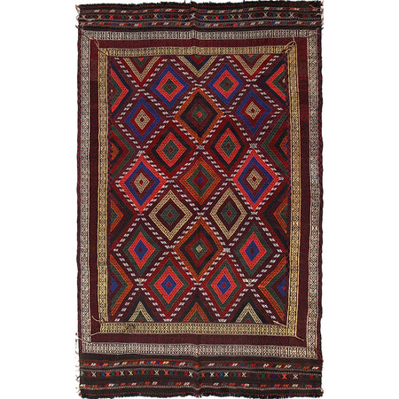 Suzuni Kilim Runner Handmade Multi 6x9 ft