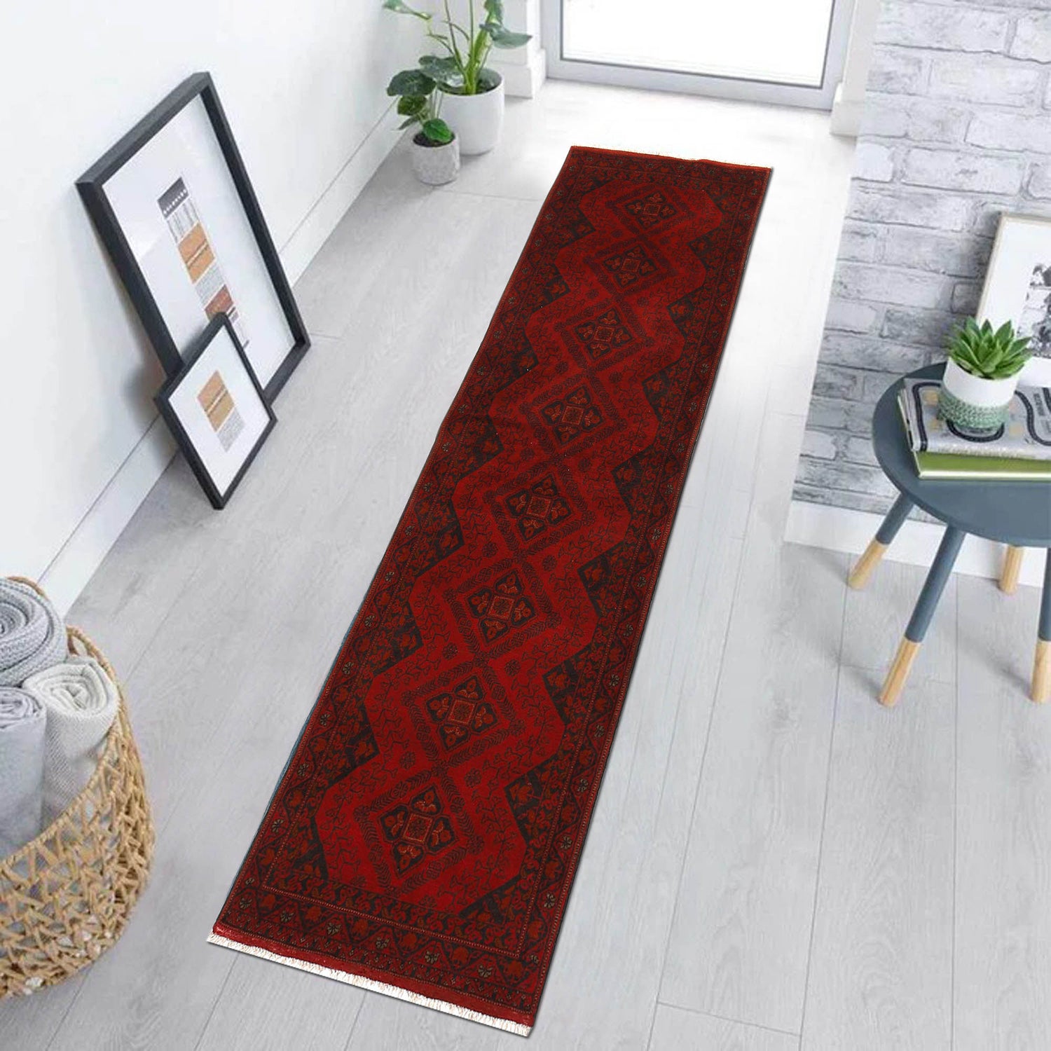 Khal Mohammadi Rug Handmade Red 10' Runner