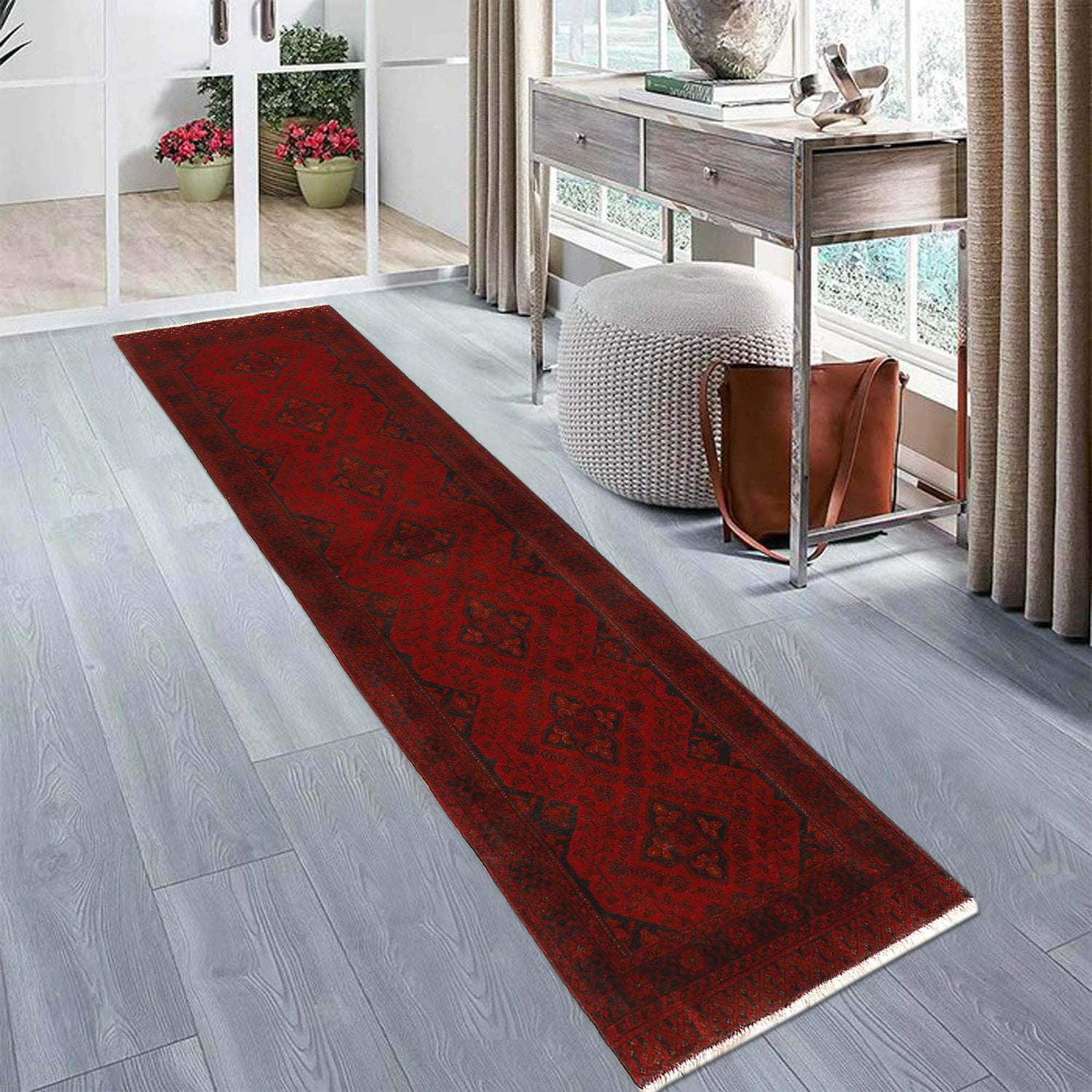 Khal Mohammadi Rug Handmade Red 10' Runner
